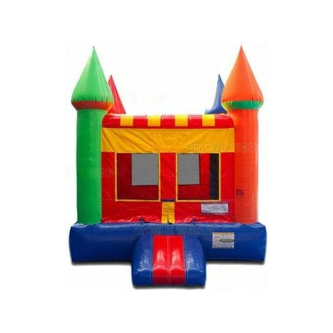 Unique World Inflatable Bouncers 15'H Rainbow Flat Roof Inflatable Bouncer by Unique World 781880242444 1019 15'H Rainbow Flat Roof Inflatable Bouncer Unique World World SKU# 1019