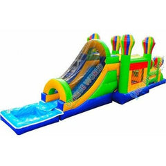 Unique World Inflatable Bouncers 16'H Sky Balloon Combo Slide And Obstacle Course by Unique World 781880221739 3051P