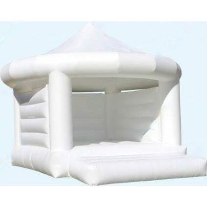 Unique World Inflatable Bouncers 16'H White Bounce House by Unique World 13'H Sports Bouncer With Basketball Hoop by Unique World SKU# 1038