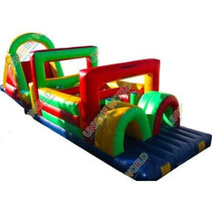 Unique World Inflatable Bouncers 17'H Inflatable Obstacle Challenge With Slide by Unique World 4018D 17'H Inflatable Obstacle Challenge With Slide by Unique World SKU# 4018D