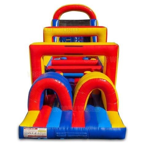 Unique World Inflatable Bouncers 17'H Two Lane Detachable Obstacle Course With Pool by Unique World 4005P 17'H Two Lane Detachable Obstacle Course With Pool by Unique World SKU# 4005P