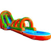 Image of 20'H Tangerine Water Screamer Slide With Run N Splash And Pool by Unique World SKU# 2085