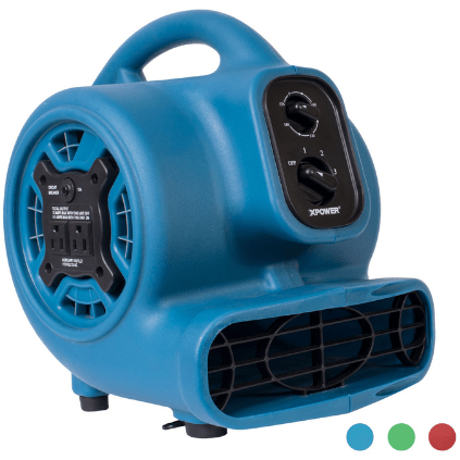 XPOWER Bounce Blowers & Accessories Blue P-230AT 1/4 HP Mini Air Mover by XPOWER 848025023518 P-230AT-Blue Blue P-230AT 1/4 HP Mini Air Mover by XPOWER SKU# P-230AT-Blue