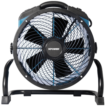 XPOWER Bounce Blowers & Accessories Blue X-39AR Professional Sealed Motor Axial Fan (1/4 HP) by XPOWER 848025041710 X-39AR-Blue