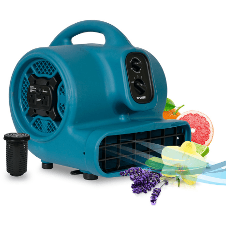 XPOWER Bounce Blowers & Accessories Freshen Aire P-450AT 1/3 HP Scented Air Mover with Daisy Chain by XPOWER 848025090084 P-450AT Freshen Aire P-450AT 1/3 HP Scented Air Mover with Daisy Chain XPOWER