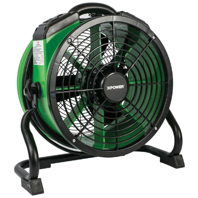 XPOWER Bounce Blowers & Accessories Green X-34AR Professional Sealed Motor Axial Fan (1/4 HP) by XPOWER 848025041604 X-34AR-Green