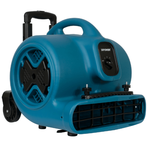 XPOWER Bounce Blowers & Accessories P-630HC 1/2 HP Air Mover w/ Telescopic Handle & Wheels & Carpet Clamp by XPOWER 848025074015 P-630HC P-630HC 1/2 HP Air Mover w/ Telescopic Handle & Wheels & Carpet Clamp