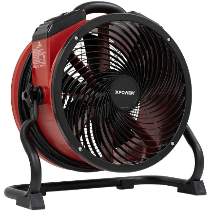 XPOWER Bounce Blowers & Accessories Red X-39AR Professional Sealed Motor Axial Fan (1/4 HP) by XPOWER 848025041741 X-39AR-Red