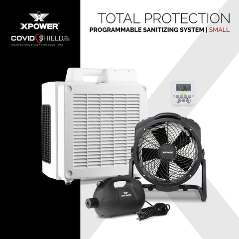 XPOWER Dryers XPOWER Total Protection - Programmable Disinfecting & Sanitizing Solution (Small) by XPOWER 848025091470 XCS3 Total Protection Programmable Disinfecting Sanitizing Solution (Small)